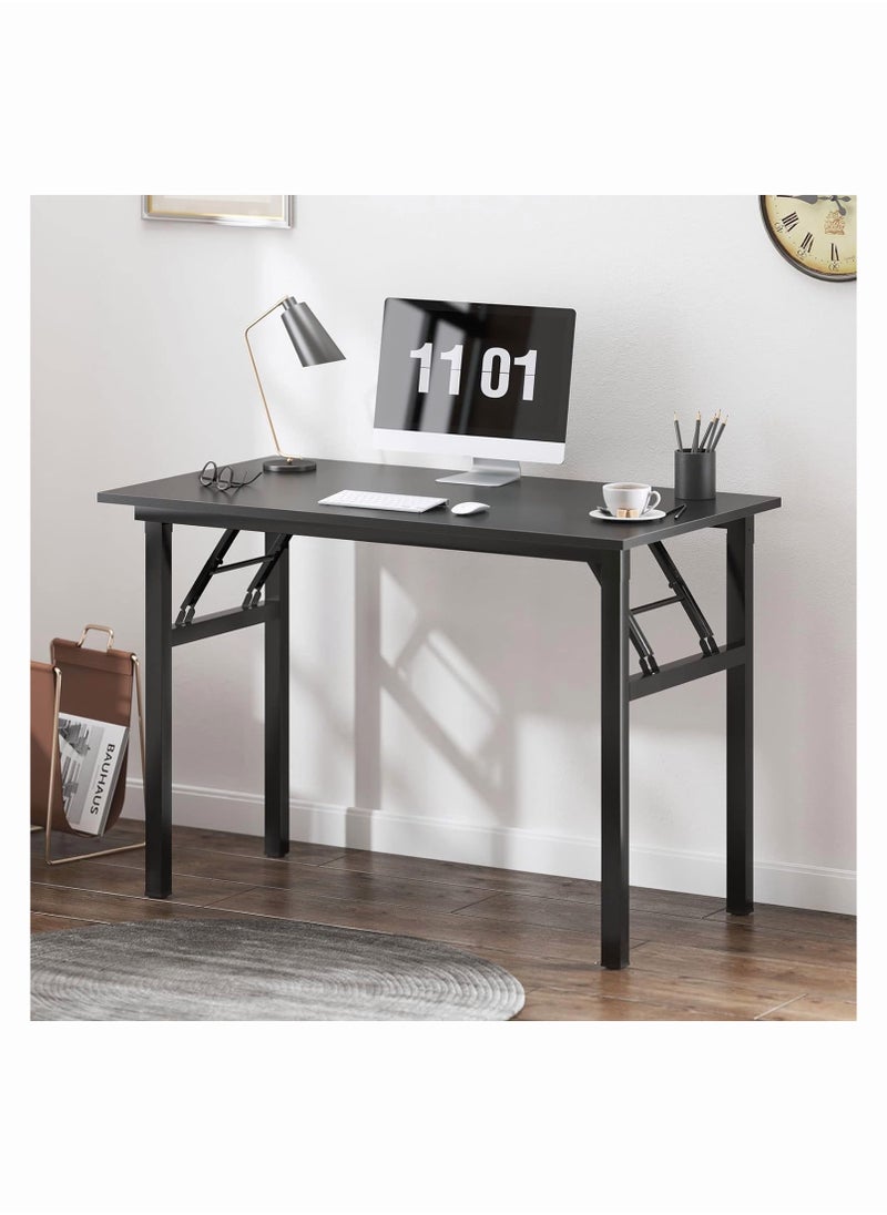 Chulovs - Chulovs 100cm Computer Desk for Small Space, Folding Table, Writing Desk, Compact Desk, No Install Needed - Image 1