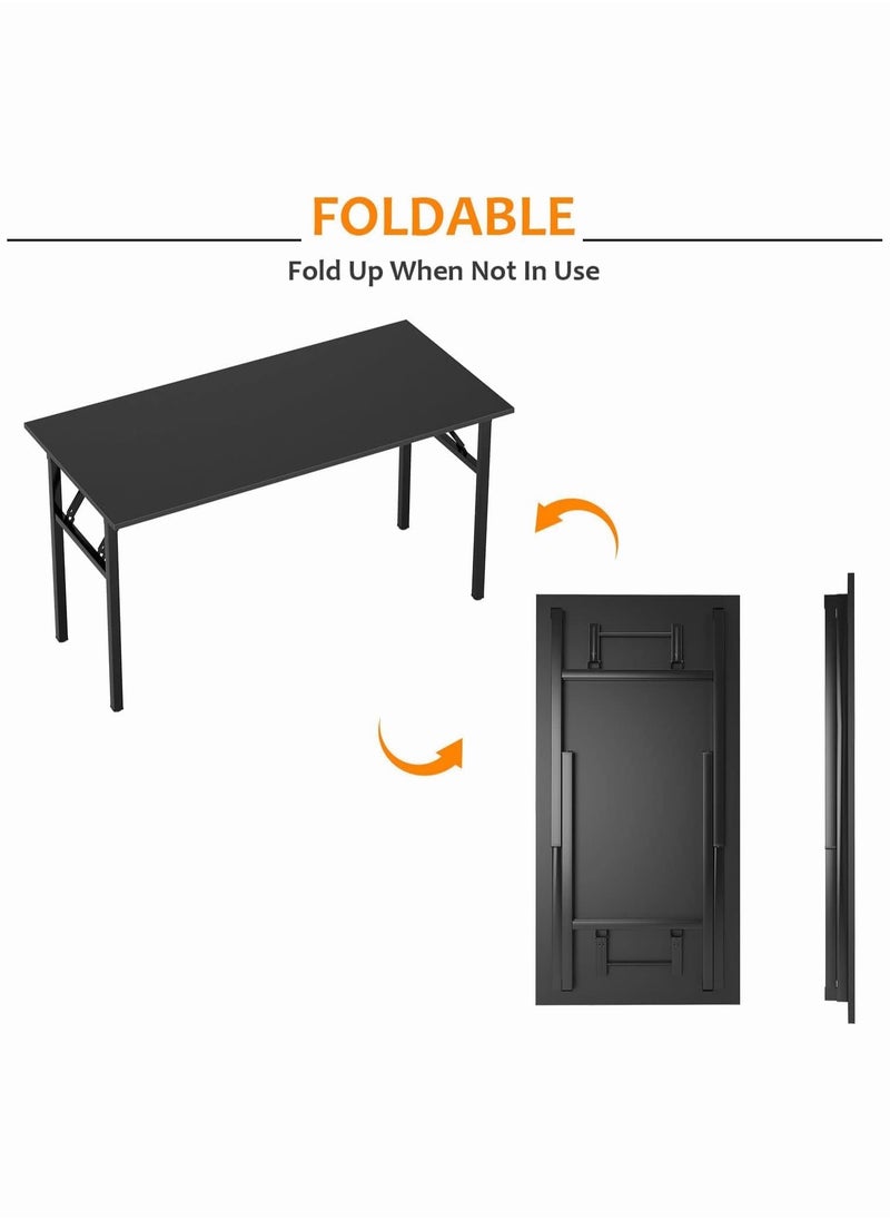 Chulovs - Chulovs 100cm Computer Desk for Small Space, Folding Table, Writing Desk, Compact Desk, No Install Needed - Image 1