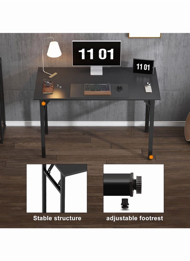 Chulovs - Chulovs 100cm Computer Desk for Small Space, Folding Table, Writing Desk, Compact Desk, No Install Needed - Image 1