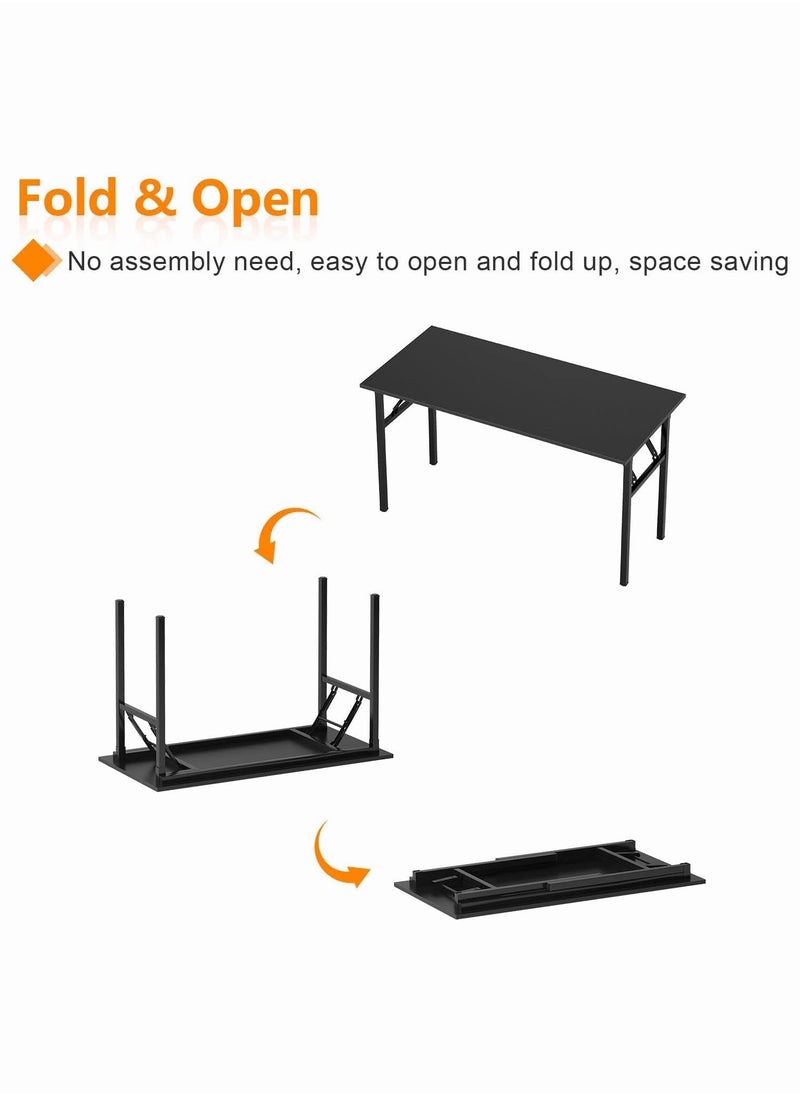 Chulovs - Chulovs 100cm Computer Desk for Small Space, Folding Table, Writing Desk, Compact Desk, No Install Needed - Image 1