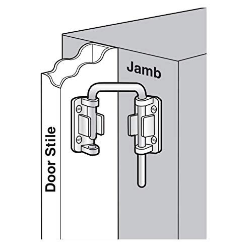 Prime-Line S 4378 Sliding Door Loop Lock, 1-7/16 In., Diecast Construction, Nickel Plated (Single Pack) - Image 3