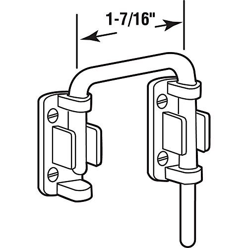 Prime-Line S 4378 Sliding Door Loop Lock, 1-7/16 In., Diecast Construction, Nickel Plated (Single Pack) - Image 2