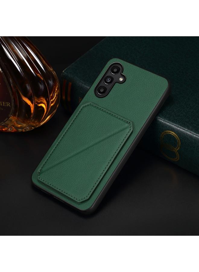 S-TOP Case For Samsung Galaxy A13 5G D04 Calf Texture Dual Card Slot Holder Phone Case - Image 2