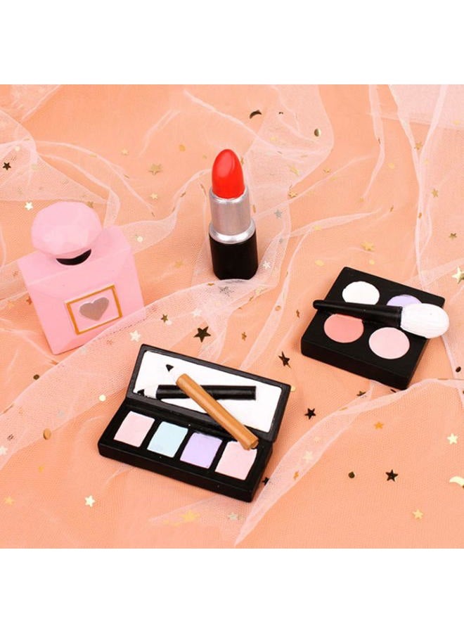 MEMOVAN Makeup Cake Topper 4 Pack, Resin Cosmetics Lipstick Perfume Bottle Eye Shadow Blush Make up Cake Decorations for Bridal Shower Bachelorette Girl Women Spa Salon Themed Birthday Party Supplies - Image 4
