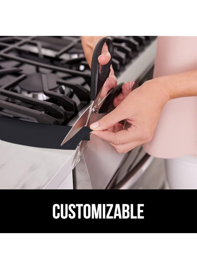 erorex Silicone Stove Gap Covers Heat Resistant Flexible Stovetop Filler Between Counters And Cooktops Seamless Hidden Oven Side Guard Prevents Counterspace Mess 21 Inch Black 2 Pack - Image 5