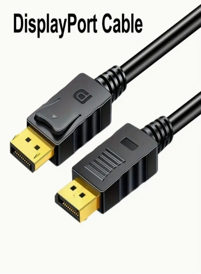 DisplayPort Cable（DP TO DP）3M DisplayPort To Display Port Cable Black Durable Black Design for Gaming, PC, Laptop Setup, Gaming Setup, Sleek Cable Design, Highspeed Connectivity - Image 1