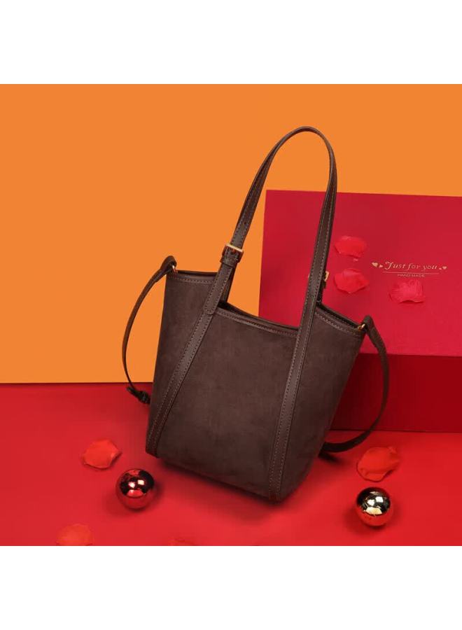 Viney Genuine Leather Women's Handbag Basket Tote Luxury Crossbody Shoulder Bag Birthday Women's Day Gift - Image 1