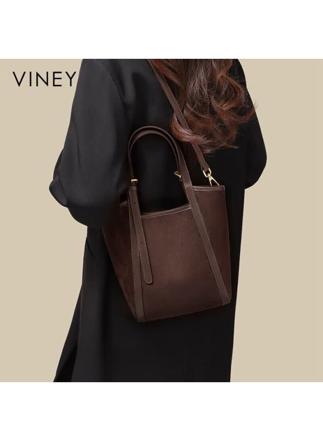 Viney Genuine Leather Women's Handbag Basket Tote Luxury Crossbody Shoulder Bag Birthday Women's Day Gift - Image 2