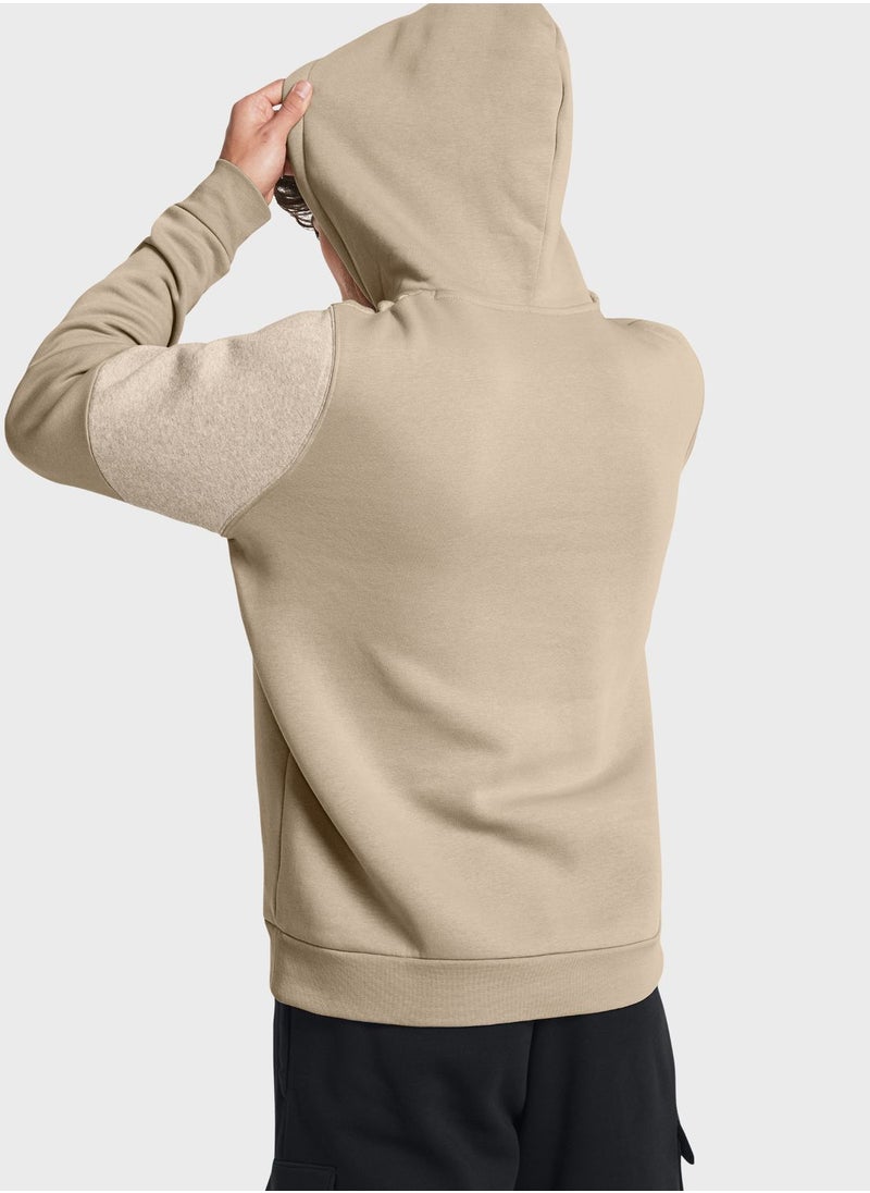 UNDER ARMOUR - Essential Fleece Blocked Hoodie - Image 1