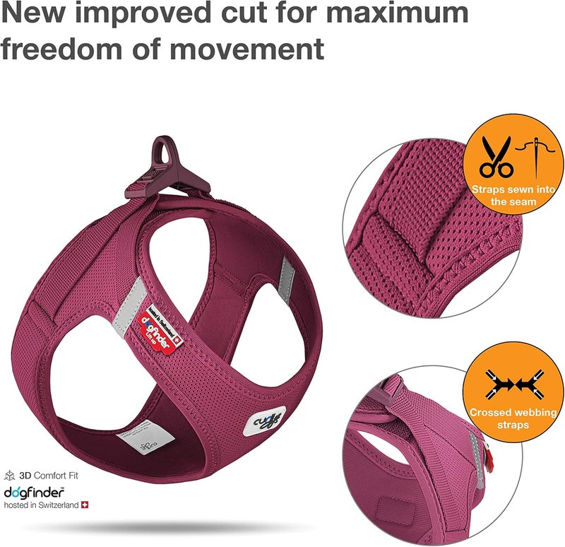 Curli Vest Harness Clasp Air-Mesh Ruby XL - Image 2