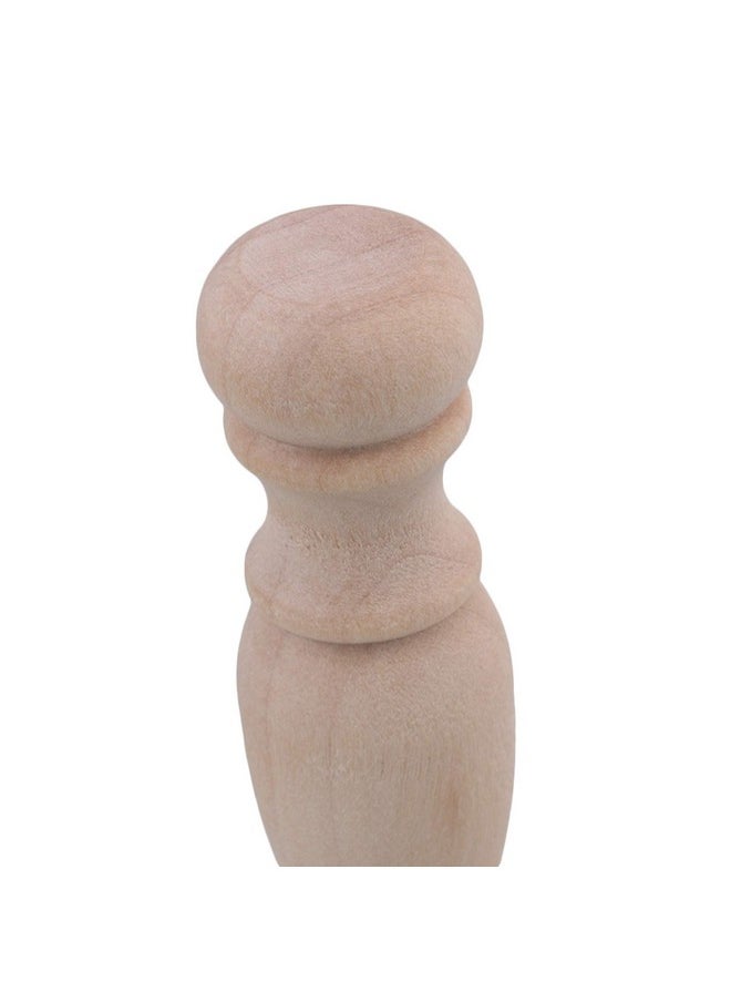 Mxfans Mxfans 20pcs Decorative Wood Spindles Unfinished Wood Craft Spindles 72x18mm  - Image 5