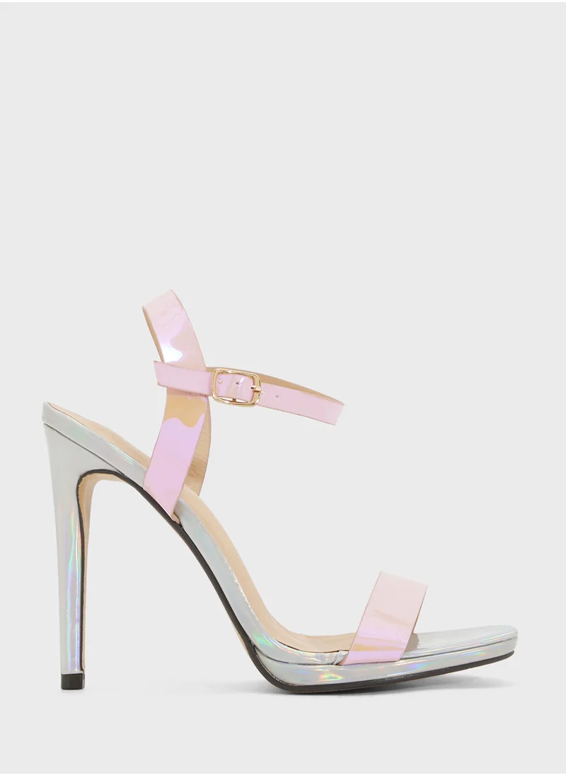 جينجر Color Block High Heel Sandal