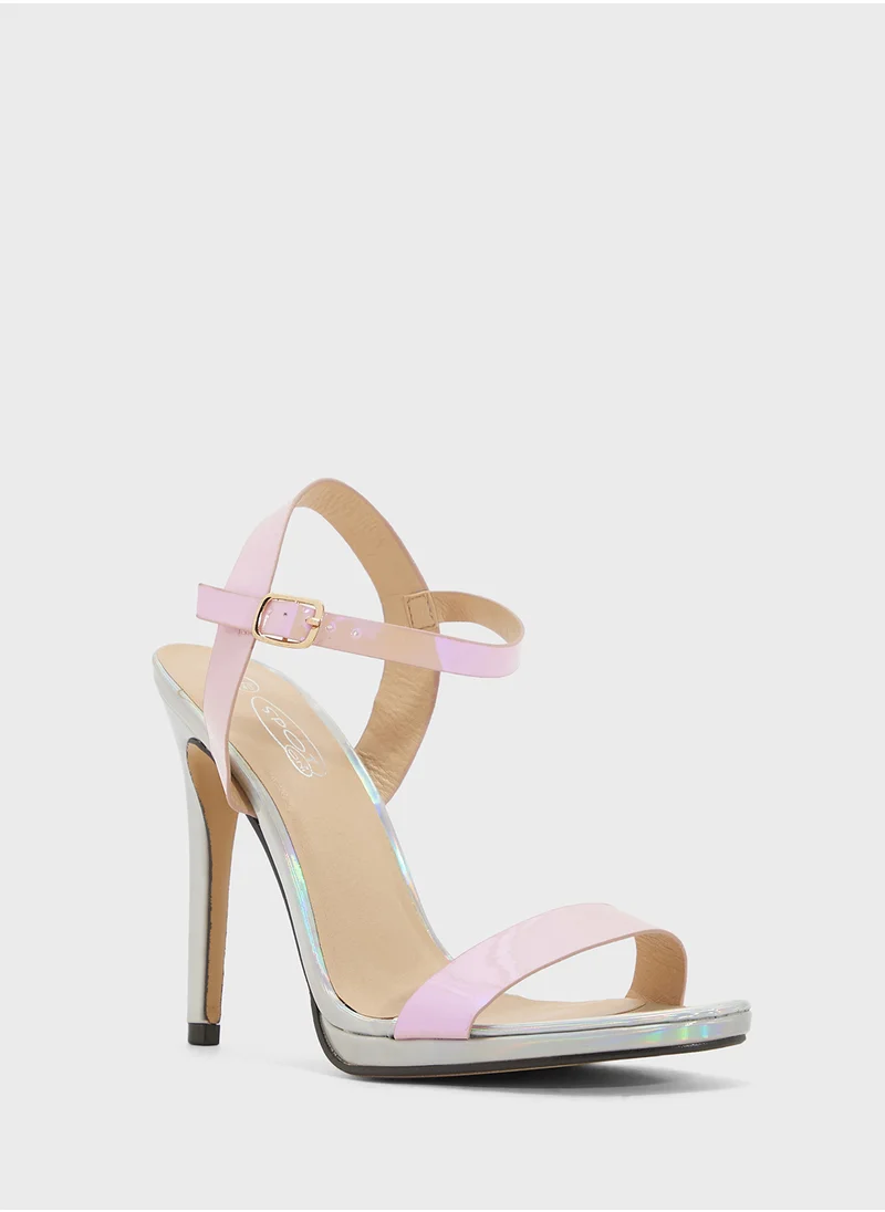 جينجر Color Block High Heel Sandal