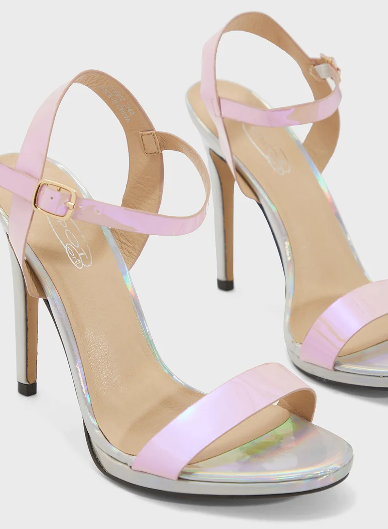 Spot-On Color Block High Heel Sandal
