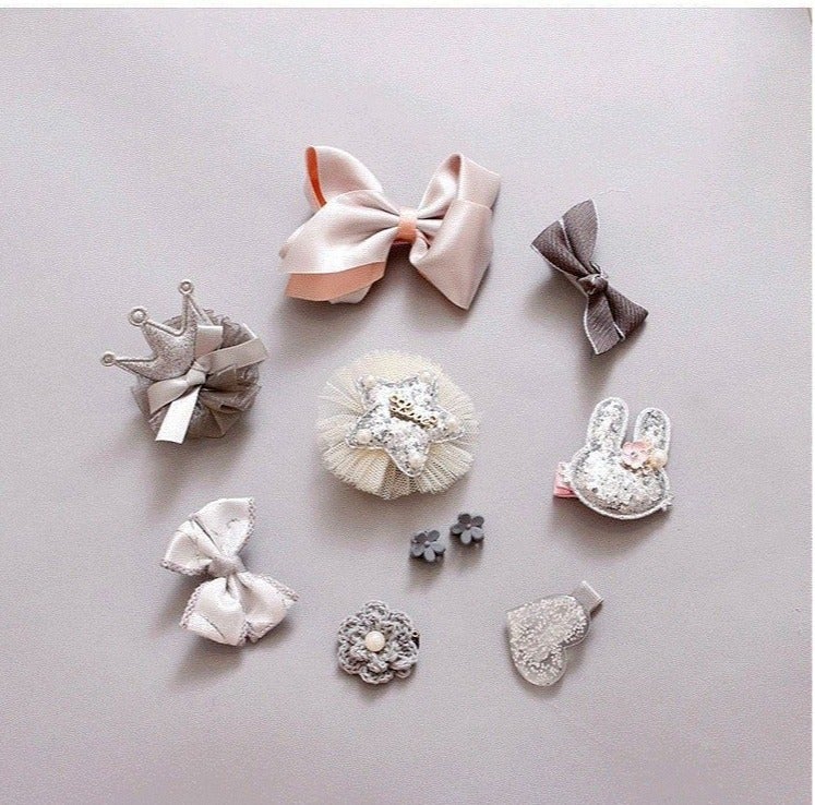 10 قطع ملحقات شعر للأطفال مشابك جانبية مشابك شعر لطيفة مشابك شعر الأميرة للأطفال إكسسوارات شعر الفتيات الصغيرات مجموعة صناديق هدايا - Image 5