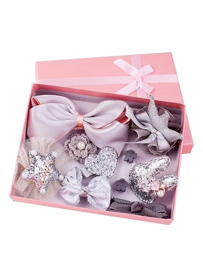 10 قطع ملحقات شعر للأطفال مشابك جانبية مشابك شعر لطيفة مشابك شعر الأميرة للأطفال إكسسوارات شعر الفتيات الصغيرات مجموعة صناديق هدايا - Image 1