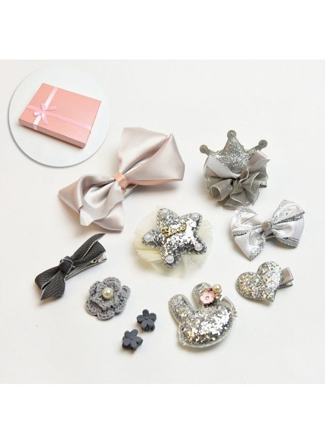 10 قطع ملحقات شعر للأطفال مشابك جانبية مشابك شعر لطيفة مشابك شعر الأميرة للأطفال إكسسوارات شعر الفتيات الصغيرات مجموعة صناديق هدايا - Image 4