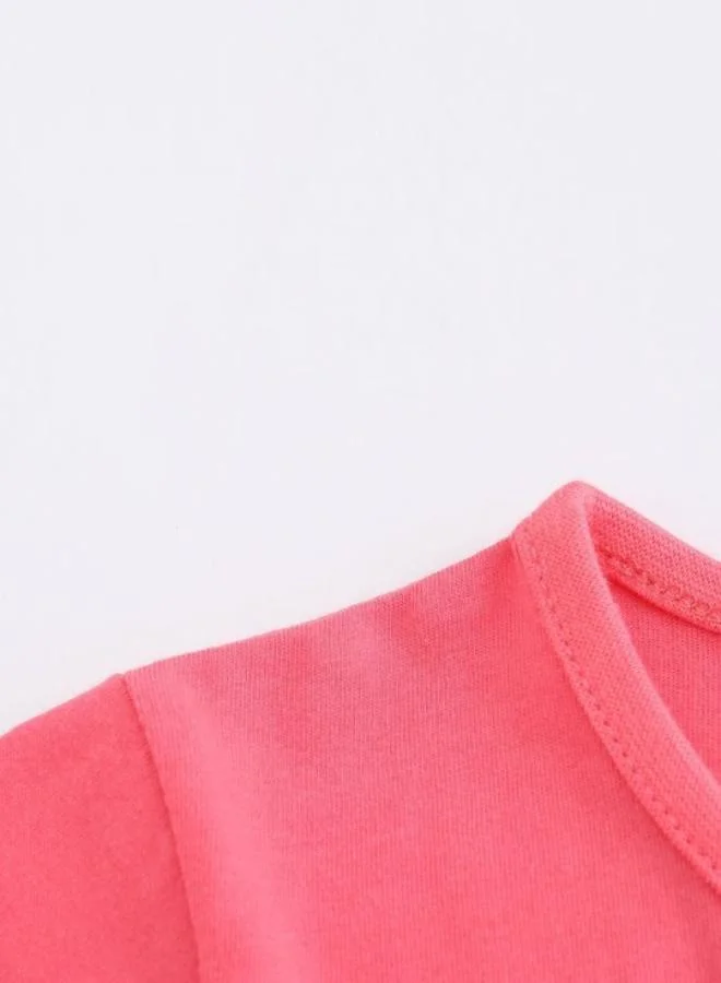 YUNIQEE Pink Printed Short Sleeve Crew Neck T-Shirt