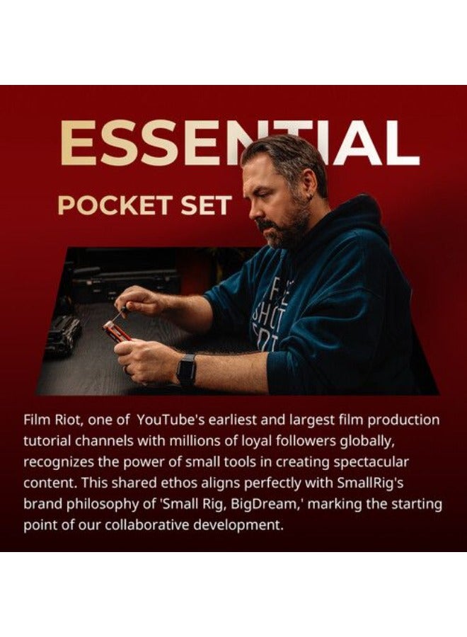 SmallRig x FILM RIOT 10-in-1 Folding Wrench Set with Multiple Angle Positioning (Red) 4813 - Image 4