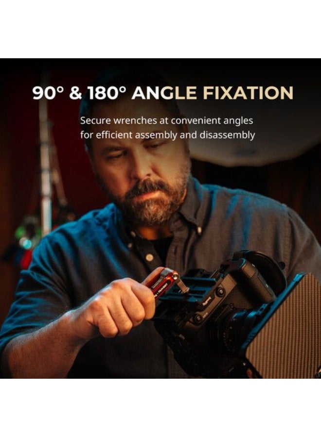 SmallRig x FILM RIOT 10-in-1 Folding Wrench Set with Multiple Angle Positioning (Red) 4813 - Image 5