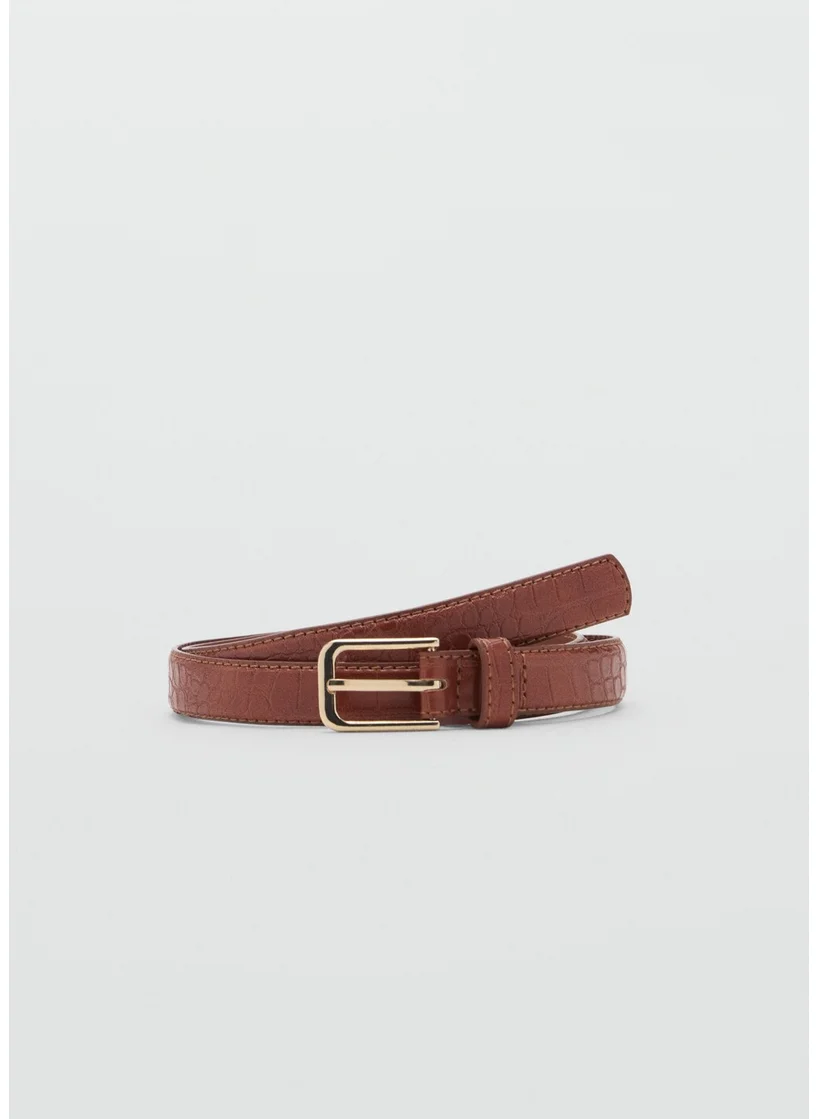 مانجو Fine Croco Leather-Effect Belt