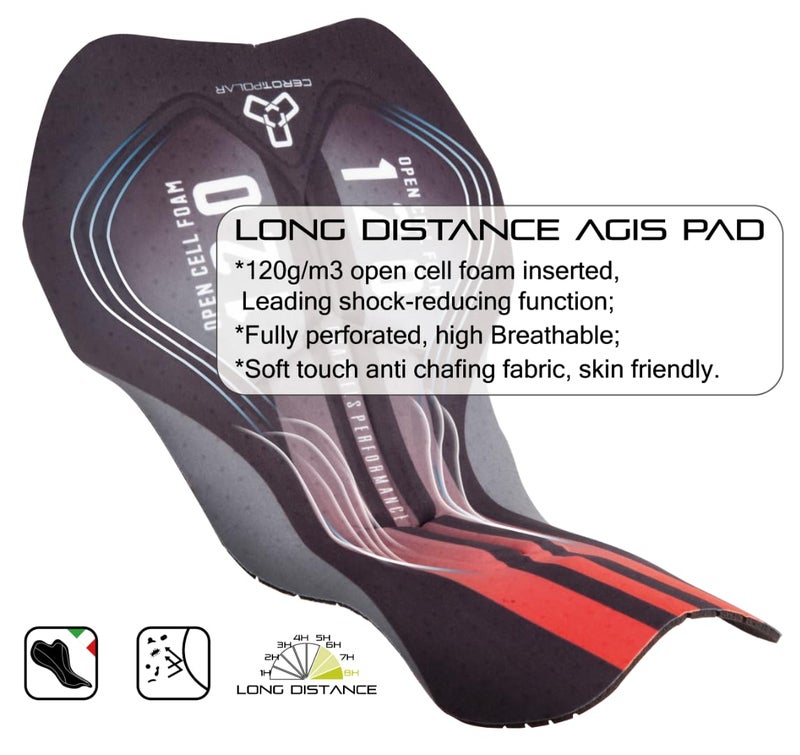 CEROTIPOLAR Cycling Bibs Men, Long Riding Pad Bicycle Biking Bib Shorts UPF50+ - Image 5