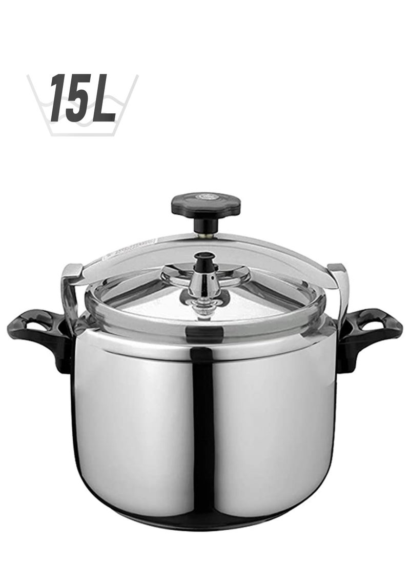 BLACKSTONE Aluminum Eco Home Kitchen Pressure Cooker with Lid Dishwasher Safe & Induction Safe 15Ltr  - Image 1