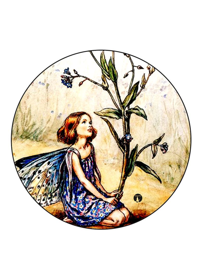 RKN Fairy Printed Round Pin Badge Multicolour - Image 1