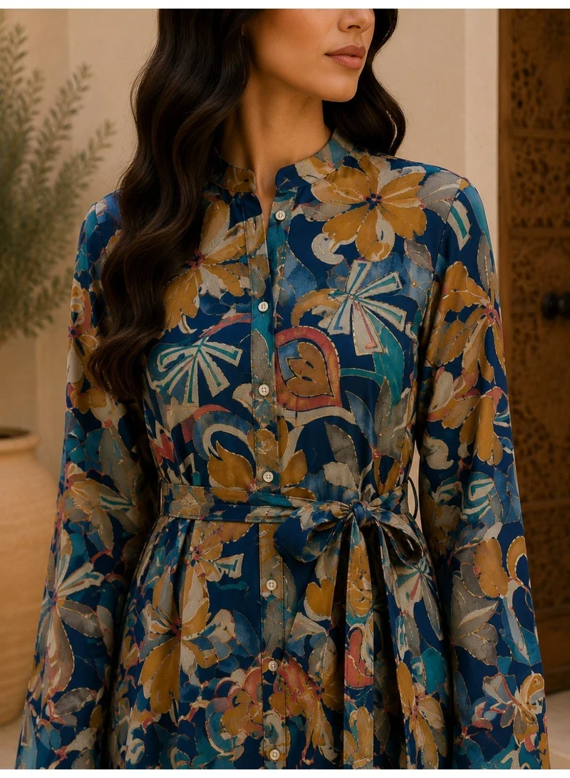اكسا جلابية سيمفونية الأزهار IK22 Green