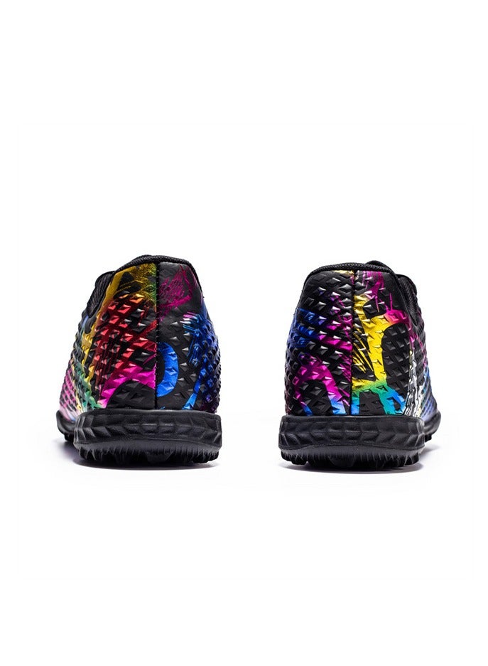 Children's long spike football shoes, FG professional training, unisex, black  - Image 2