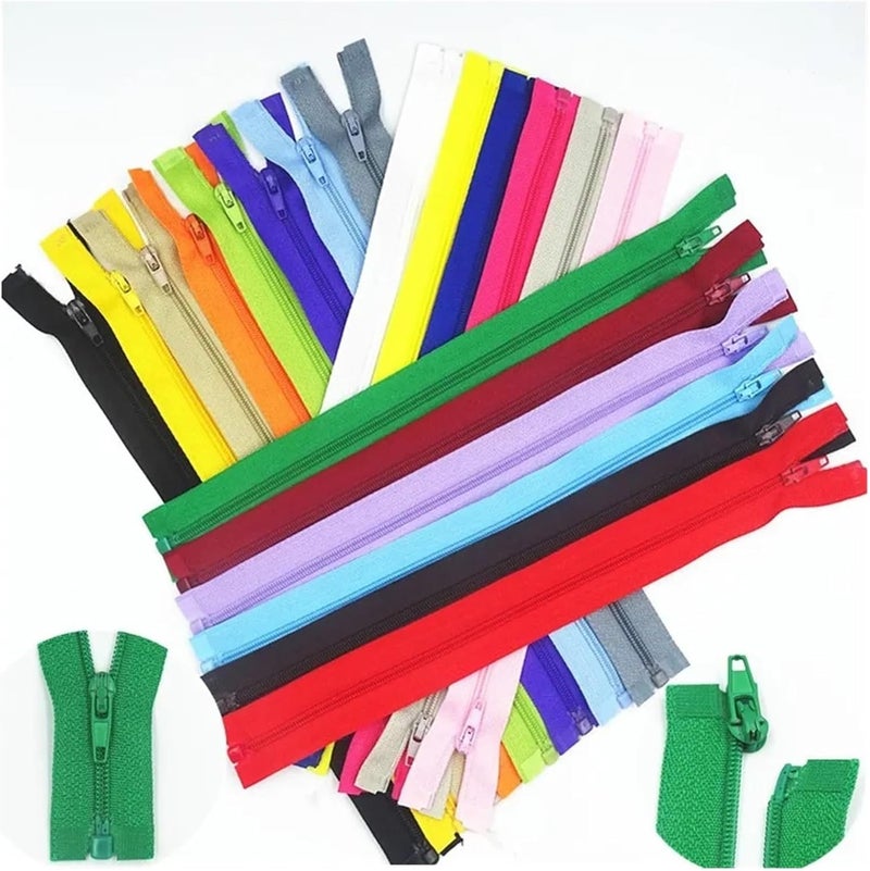 Zips， Two Way Zip，Zip for Jacket，Heavy Duty Zip，Two Way Zip 5Pcs Zipper Open End 20Cm-60Cm Suitable for Garment Sewing Process Heavyweight (Color : Red, Size : 30CM_5PCS) (Color : Dark Blue, Size : - Image 3