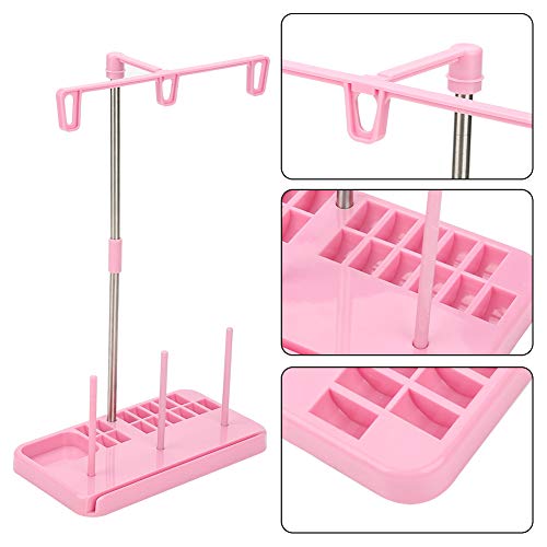 Walfront 3 Spool Stand Holder Multifunction Embroidery Thread Quilting Rack Sew Quilting for Home Sewing Machine - Image 3