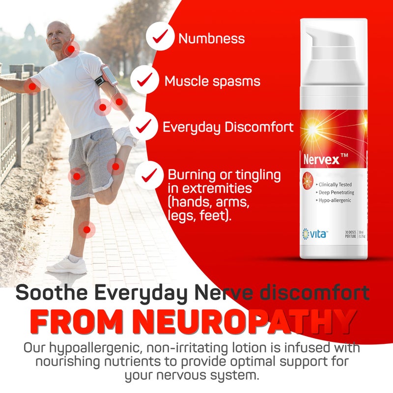 Vita Sciences Nervex Maximum Neuropathy Support, Scientifically Developed for Effective Natural Fast Cream for Feet, Hands, Legs, Toes - Image 2