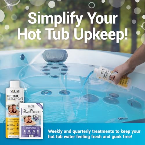 Bio Ouster Hot Tub Chemicals Kit Complete Hot Tub Cleaner Kit with 3in1 Weekly Care, Power Purge Jet Cleaner, Towel, Measuring Cup for Standard and Inflatable Spas Made in USA - Image 4
