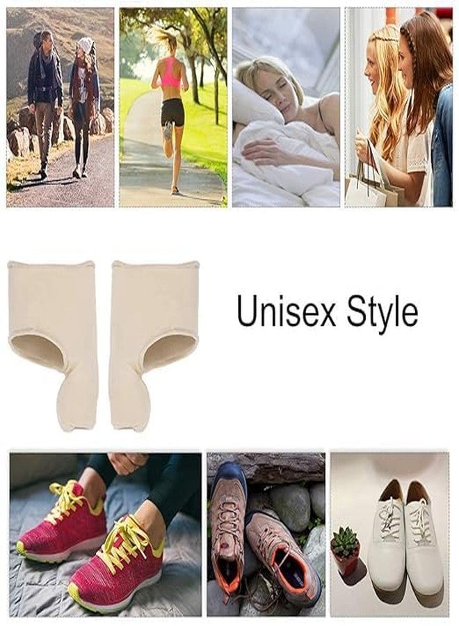 VALUEVIBES Bunion Corrector Sleeves, Washable Silicone Toe Brace, Spacers, Fits with Shoes and Socks, Overlapping Toe for Men and Women Universal Size (Beige) (Beige, L (built-in)) - Image 2