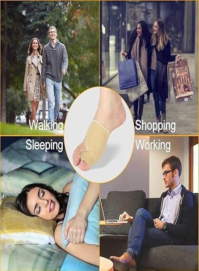 VALUEVIBES Bunion Corrector Sleeves, Washable Silicone Toe Brace, Spacers, Fits with Shoes and Socks, Overlapping Toe for Men and Women Universal Size (Beige) (Beige, L (built-in)) - Image 4