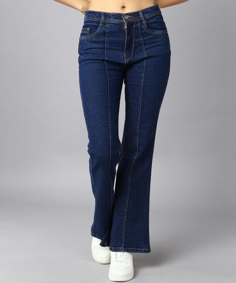 Nifty Women's Denim Wide Leg Jeans (Jean_1452_BSC_40_Blue_40) - Image 2