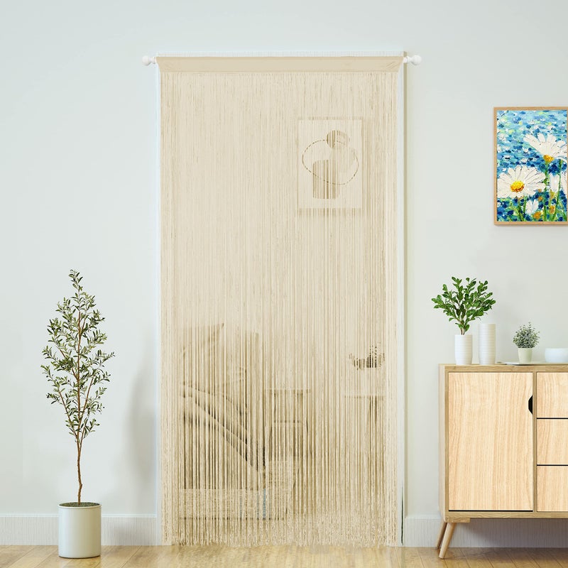Doorways String Curtain Door CurtainsBedroom Decor Kitchen Closet Living Room Laundry Fringe Hallway Tassel Screen Divider Boho Hippie Hanging for Wedding Party 39x110 inch100280cmMidChampagne