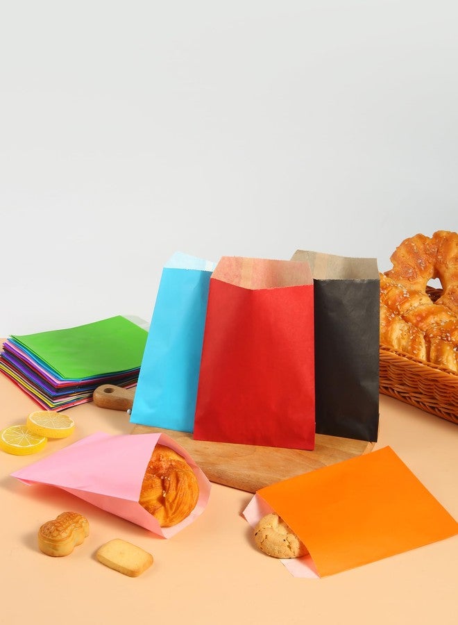 KEYYOOMY 5x7 Inch Paper Treat Bags Dark Green Candy Bags 100 Pack Candy Buffet Bag Small Paper Cookie Bag for Halloween Christmas Party (100 CT, 5x7 Inch - Image 3