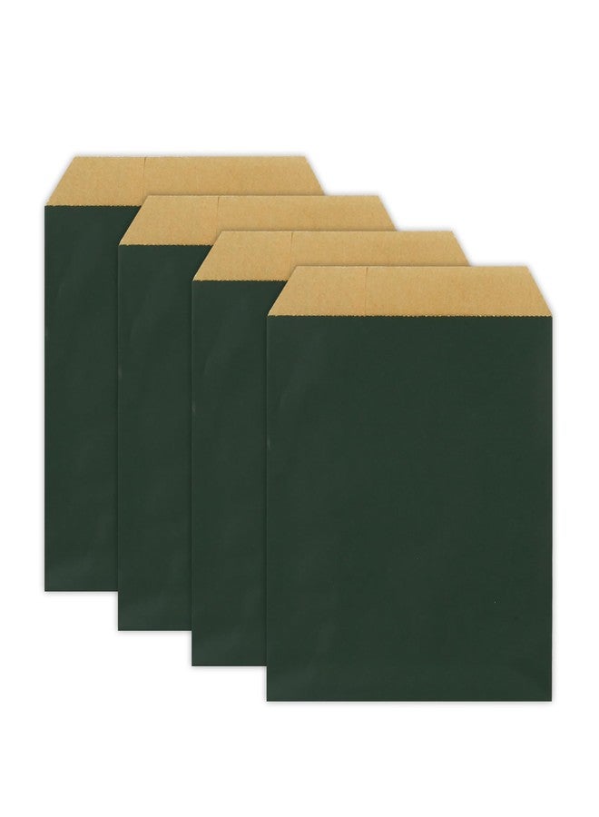 KEYYOOMY 5x7 Inch Paper Treat Bags Dark Green Candy Bags 100 Pack Candy Buffet Bag Small Paper Cookie Bag for Halloween Christmas Party (100 CT, 5x7 Inch - Image 1