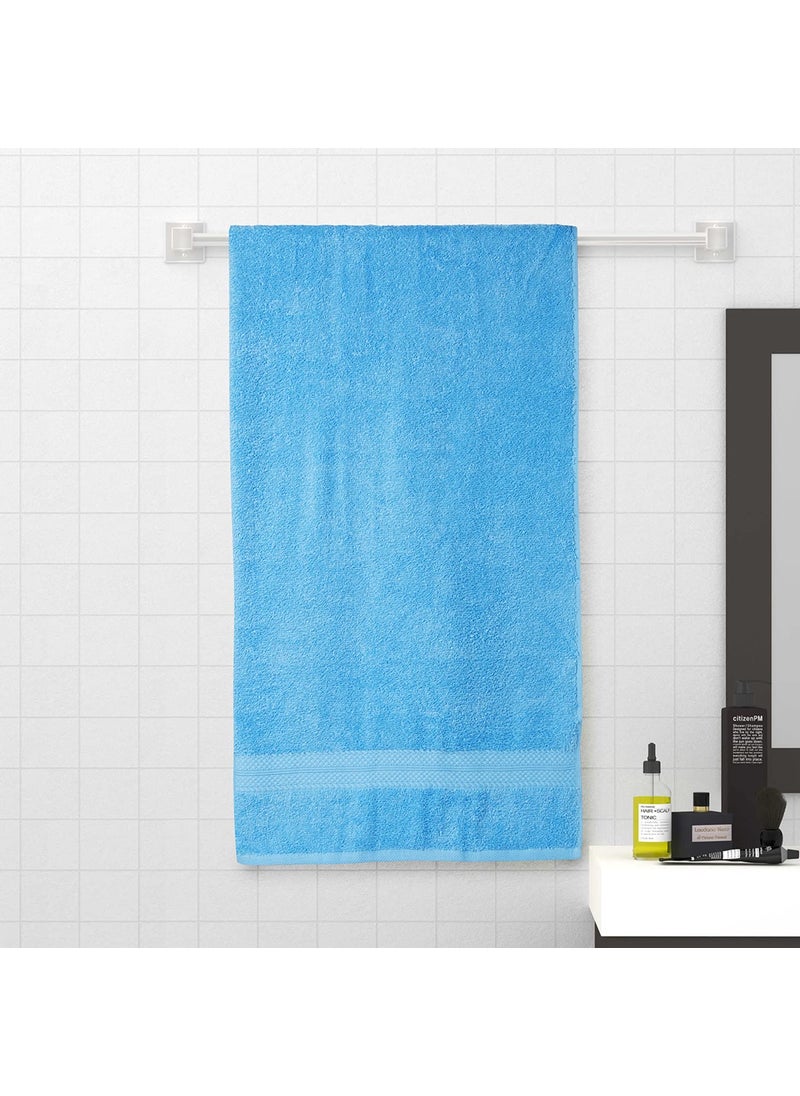 SPACES Spaces 100 Cotton Bath Towel High Absorbency Easy Care Soft Feel 448 GSM Light Blue Cotton Towels for Bath  - Image 1