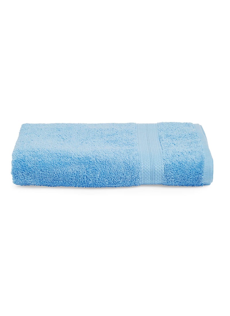 SPACES Spaces 100 Cotton Bath Towel High Absorbency Easy Care Soft Feel 448 GSM Light Blue Cotton Towels for Bath  - Image 3
