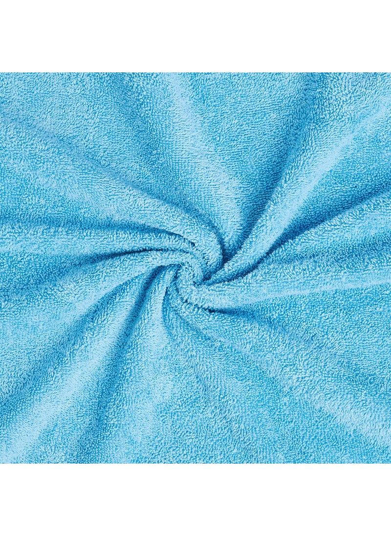 SPACES Spaces 100 Cotton Bath Towel High Absorbency Easy Care Soft Feel 448 GSM Light Blue Cotton Towels for Bath  - Image 5