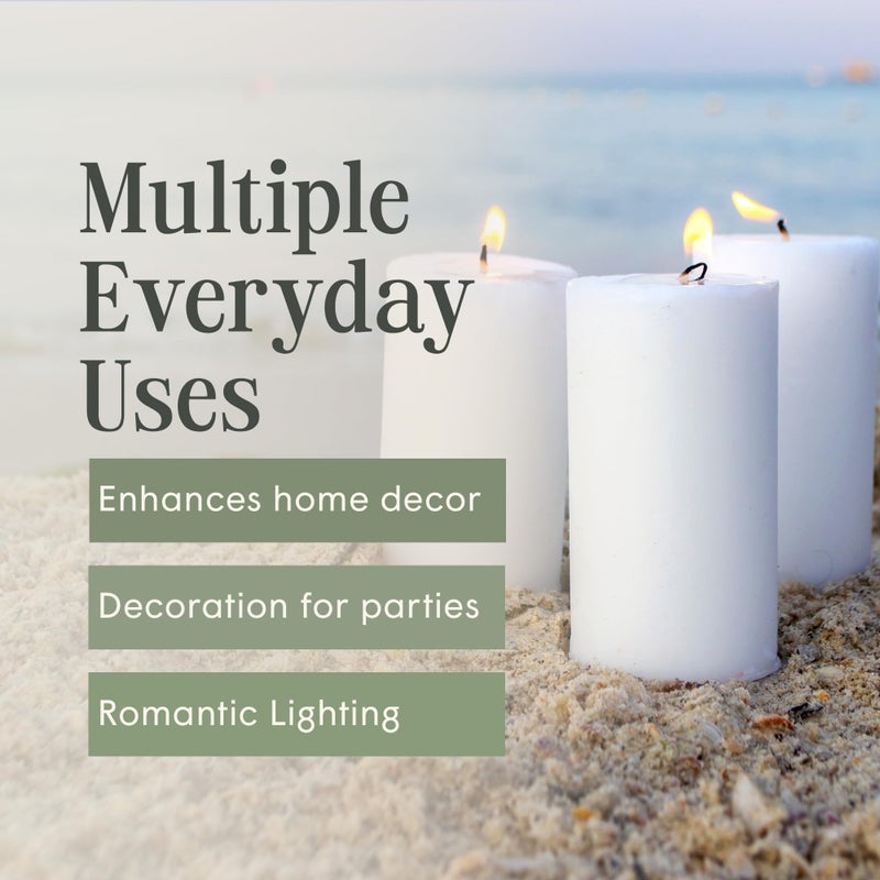 Mister Candle - 3 inch by 4 inch Tall Citronella Scented Pillar Candles (Set of 3) - Indoor & Outdoor Use - Image 5