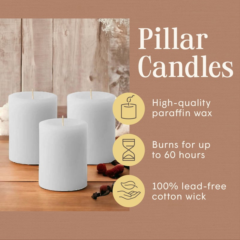Mister Candle - 3 inch by 4 inch Tall Citronella Scented Pillar Candles (Set of 3) - Indoor & Outdoor Use - Image 3