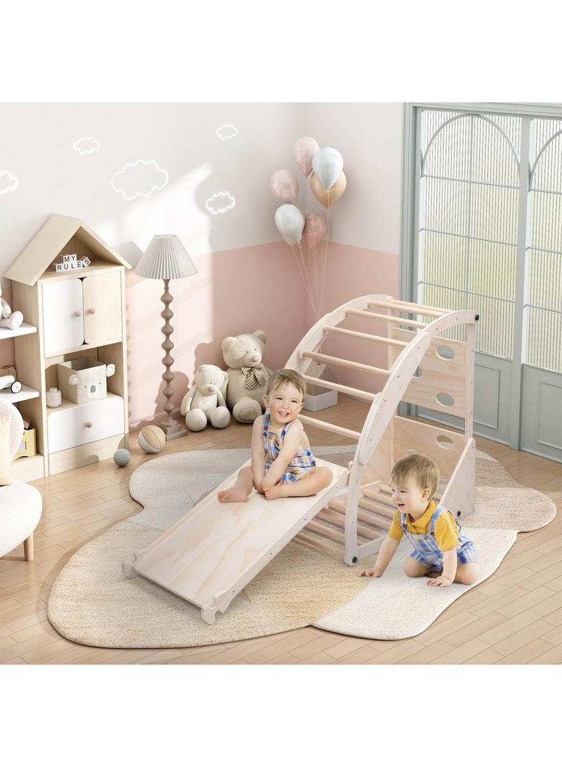 MaBaby 8 in 1 Large Children Entertainment Climbing Toys Triangle Set with Slide Arch Climbing Rocker Montessori Children Climbing Toys Children Indoor Playground Jungle Gym Training - Image 3