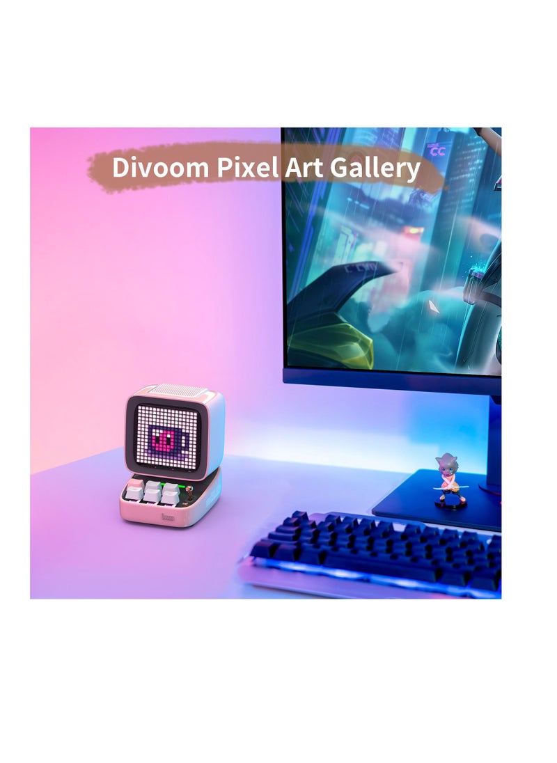 Divoom Bluetooth Portable Speaker Alarm Clock Cute Gift Home Light Decoration  - Image 4