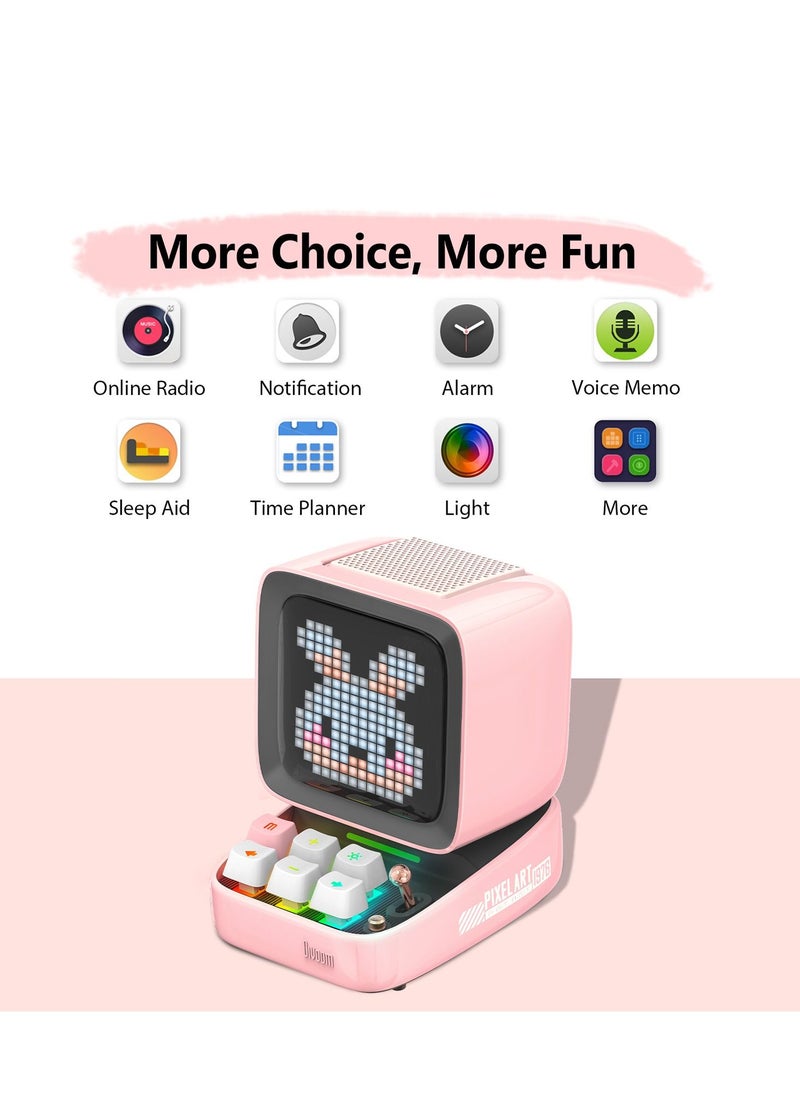 Divoom Bluetooth Portable Speaker Alarm Clock Cute Gift Home Light Decoration  - Image 2
