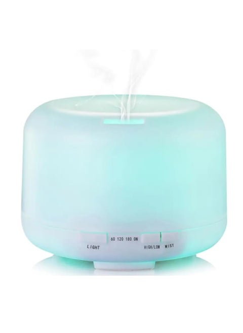 Essential Oil Diffuser - Humidifier Aromatherapy Aroma Diffuser, Timer and Auto-Off Safety Switch, 7 LED Light Colors,Fragrant Oil Vaporizer Humidifier,500ml Circular Ultrasonic Silent Air Purifier
