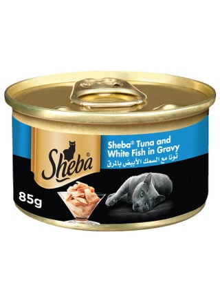 Tuna And White Fish in Gravy Wet Cat Food Can